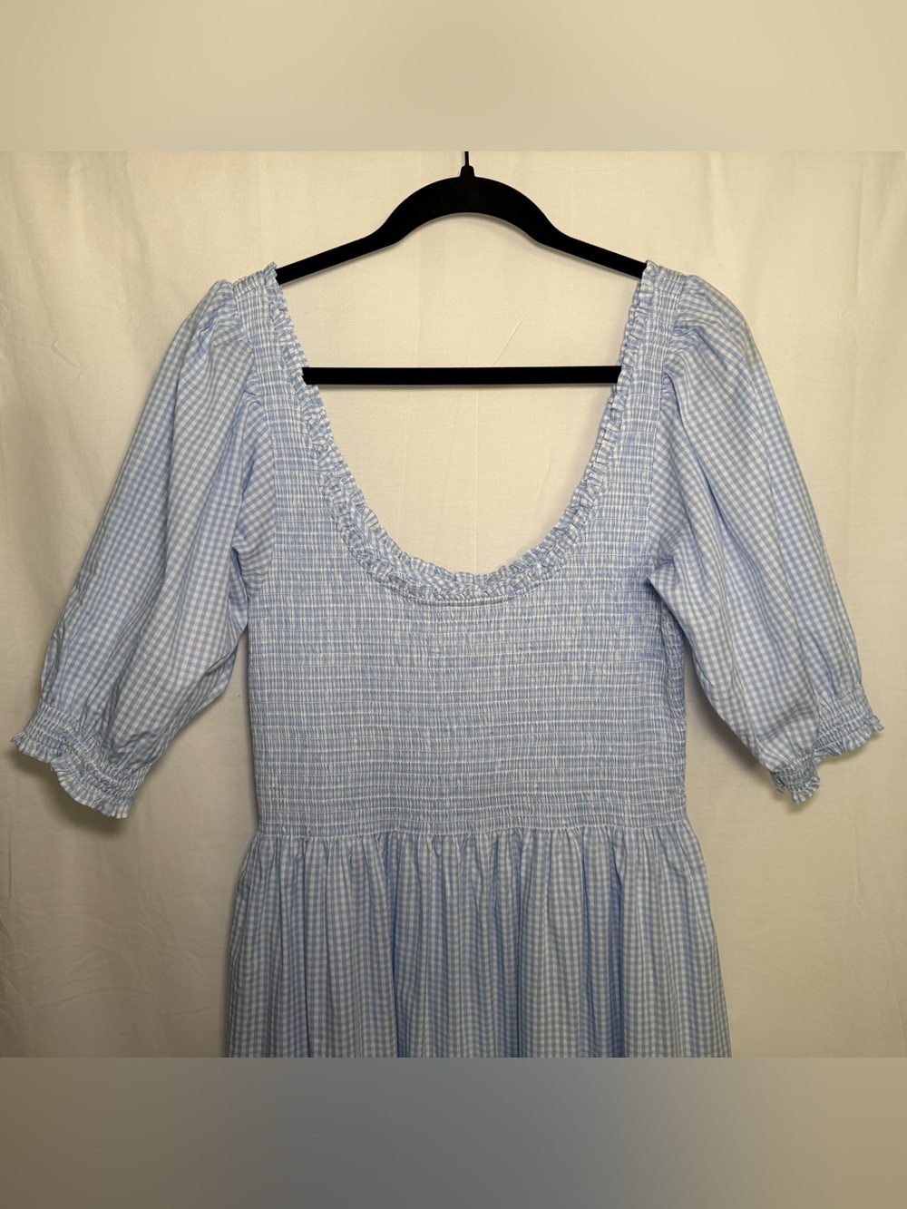 Hill House Home The Louisa Nap Dress Hydrangea Gingham Size Large L Like New - Picture 4 of 8